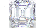 Step cut diamond