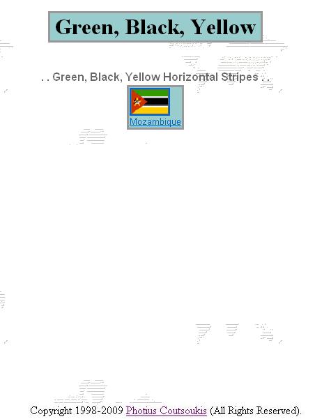 Printable horizontal_green_black_yellow_stripes Flag Identifier